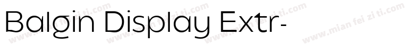Balgin Display Extr字体转换